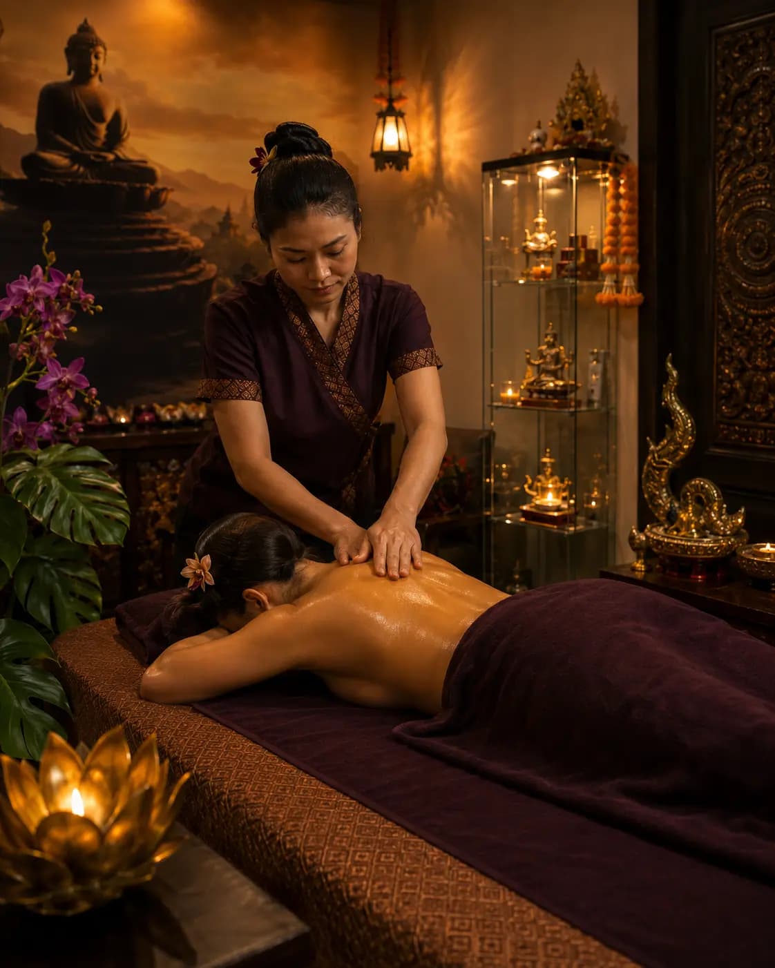 Массаж спины в SPA салоне Сиам-Сиам